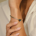 Bracelete Ponta de Coração em Aço