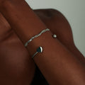 Pulseira Trança Snake Fina em Aço